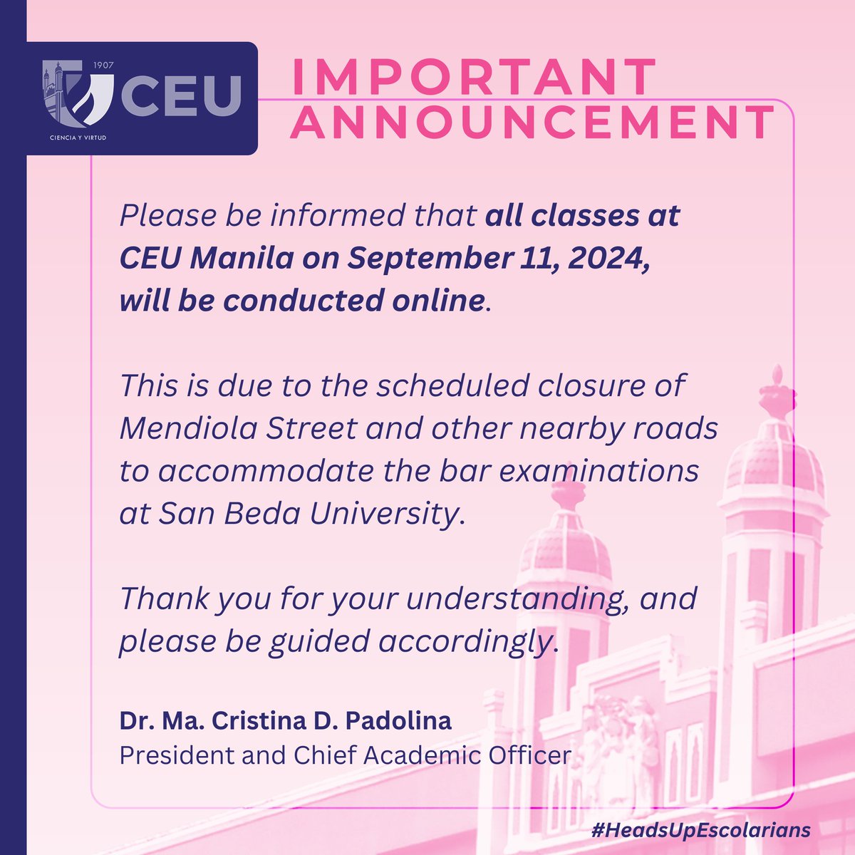 CEUmanila's tweet photo. #HeadsUpEscolarians ‼ https://t.co/iC01s1Gh30