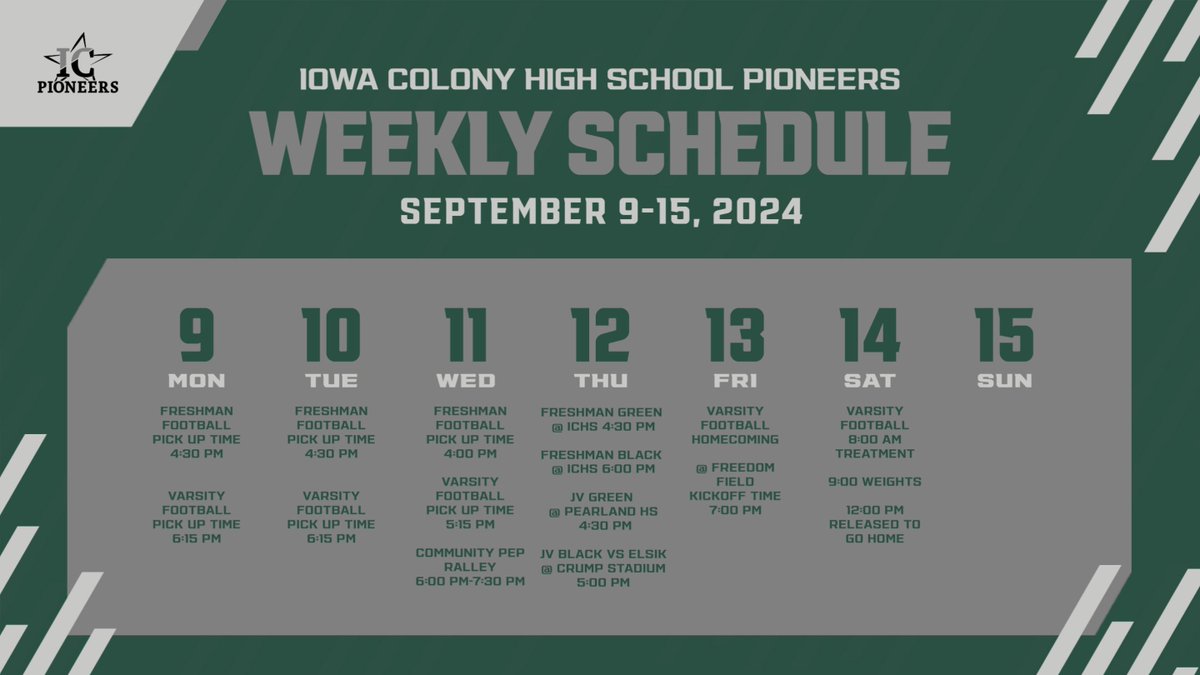 Week 3 schedule!!! #DawgsOffDavenport #Blaze