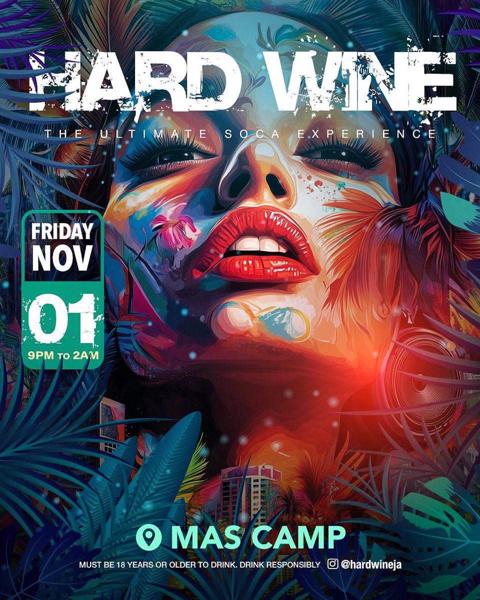 Get ready to unleash your ‘Soca Spirit’ at Hard Wine – The Ultimate Soca Experience✨💃🏾🕺🏾

Mark your calendars for November 1, 2024, at Mas Camp. 🗓️

Stay tuned for more details 📱

Let's get ready for a movie‼️🎶💃 #HardWine2024