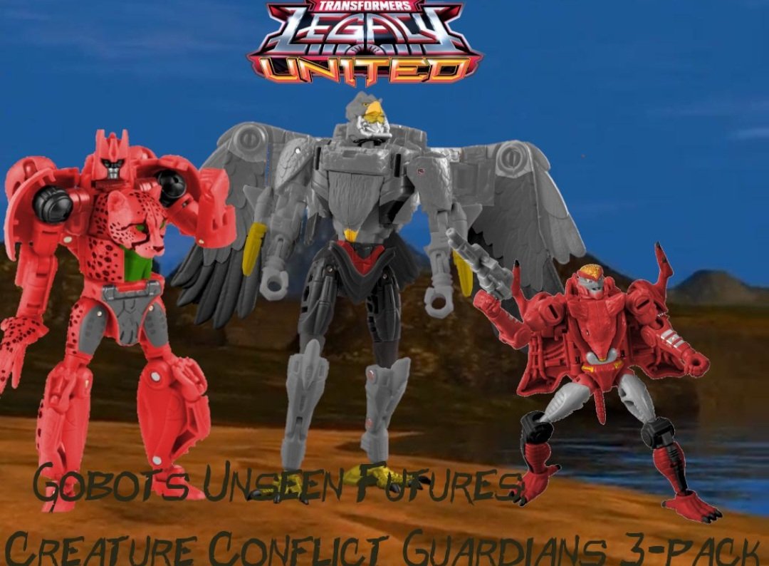AssGobots's tweet photo. Transformers Legacy Unseen Futures Gobots: Creature Conflict 3-Pack https://t.co/N0onr7i6u5
