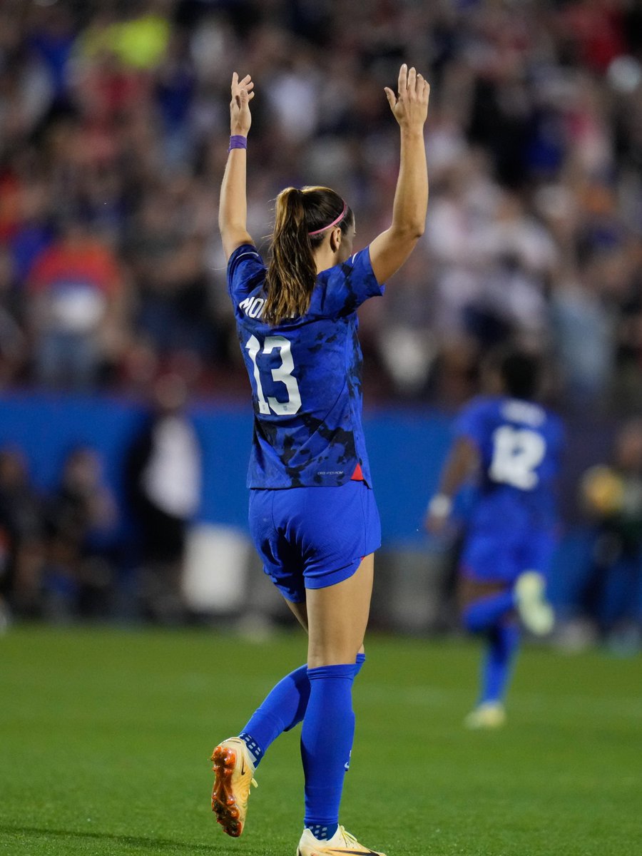 MLS's tweet photo. Leaving the game, on and off the pitch, better than she found it.

Thank you for everything, AM13. 👑 https://t.co/6HDrtVIroo