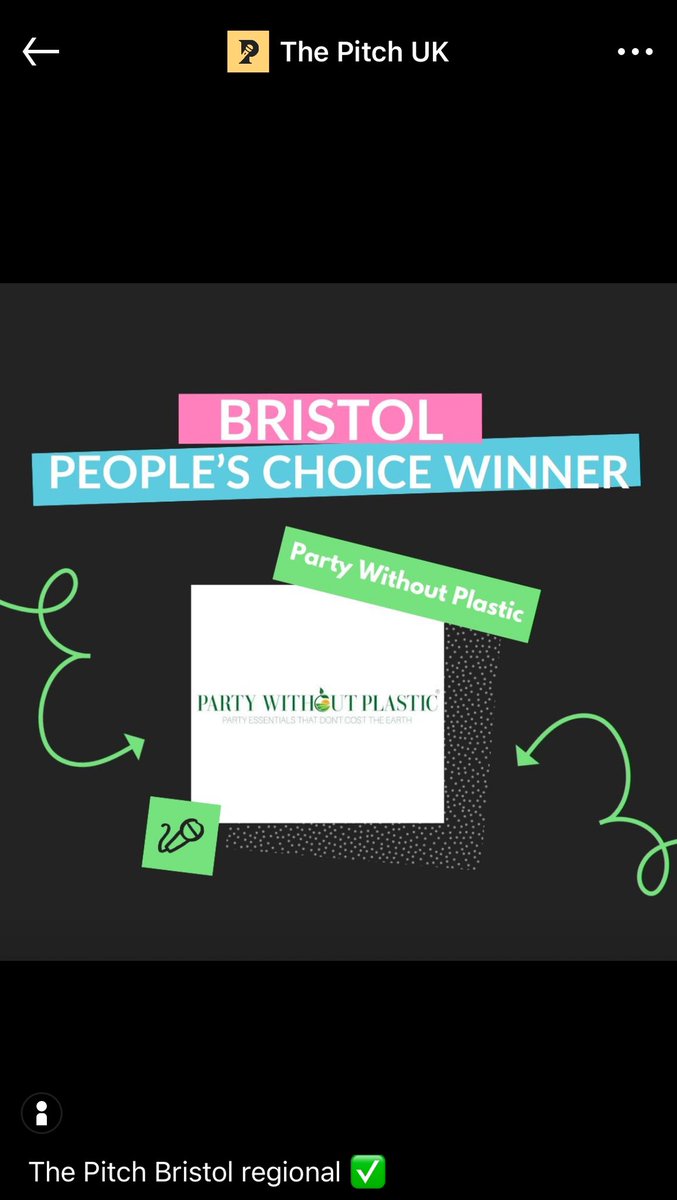 beindemand's tweet photo. Absolutely stunned that Party Without Plastic was voted ‘People’s Choice’ @The_Pitch Bristol event last week. This means I’m off to the final in London next month! Congrats @periodharmony for winning investor’s vote. See you soon! https://t.co/x4OT6UeK2O