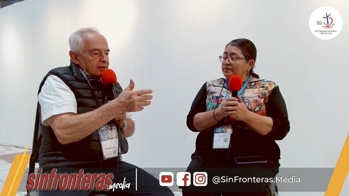 Jackeline Reyes coordinara del Mov. Laudato Si' Ecuador en un conversatorio con SinFronteras.Media nos comenta sobre la importancia de la Eucaristía en nuestra labor pastoral ✨

📍Mira la entrevista completa aquí: youtube.com/watch?v=uSJGTo…