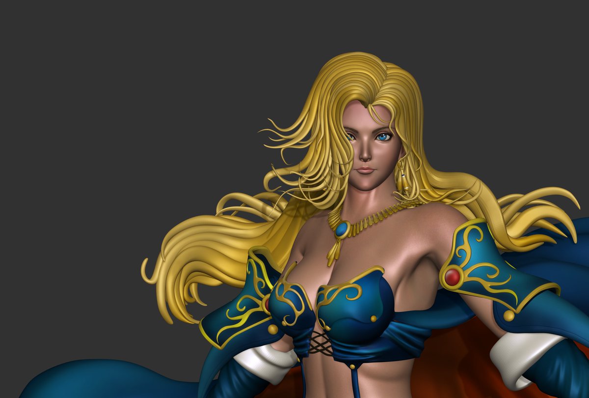 monomatemodels's tweet photo. Finishing up my sculpt of hunter and sorceress, Dela Delon, from Falcom's Brandish. I really liked the Brandish 2 cover art by Jun Suemi. Plan on doing some renders in Blender since this is in the Zbrush matcap. #NihonFalcom #PC98 #NECPC98 #ブランディッシュ https://t.co/aPZVZMhVWd