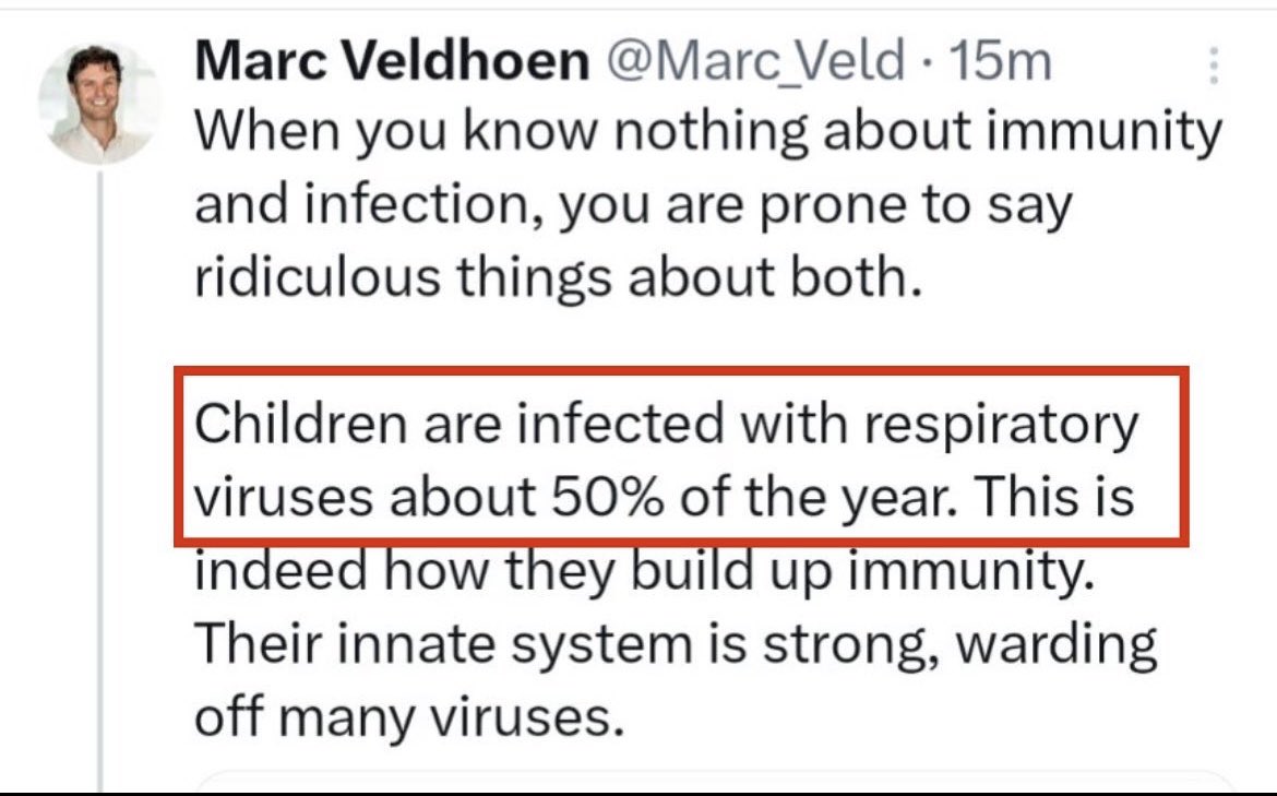 Dear parents of kids today

You’re being horrifically gaslit. Our children were NEVER sick with respiratory viruses “about 50% of the year”

This has never been true, normal or acceptable

They’re trying to get you to accept it

Don’t

From parents of kids who grew up safely
