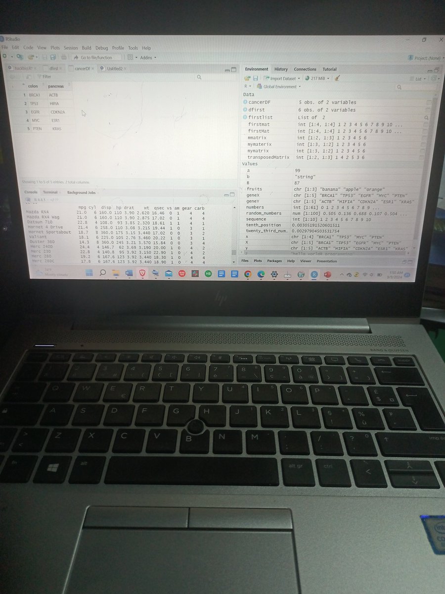 Imonte_Peter's tweet image. I&apos;m enjoying the journey and experience in @TheHackbio my little beginnings in R programming. Thank you #hackbio #bioinformatics #R #datascience for the platform to grow and enhance our potential. I&apos;ll be updating you guys as the journey goes. Thank you ✌️