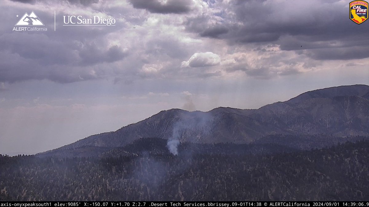 KernFiregraph's tweet image. #SnowFire is now half an acre moving uphill with a moderate rate of spread.