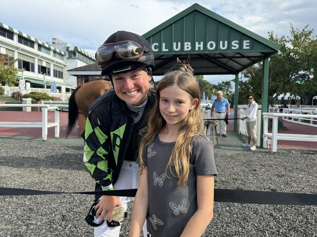 Mark Naughton (@marknaughton9) on Twitter photo “Keep Riding”- winning jockey Maddy Olver, says to my 10 yo daughter who jumps horses…
After winning a 6 furlong race at <a href="/MonmouthPark/">Monmouth Park</a> NJ.
<a href="/maddy_olver/">Maddy Olver</a> won on Diamond Heist (ON) of Premier Stable with trainer Panagiotis A Synnefias “Keep Riding”- winning jockey Maddy Olver, says to my 10 yo daughter who jumps horses…
After winning a 6 furlong race at <a href="/MonmouthPark/">Monmouth Park</a> NJ.
<a href="/maddy_olver/">Maddy Olver</a> won on Diamond Heist (ON) of Premier Stable with trainer Panagiotis A Synnefias