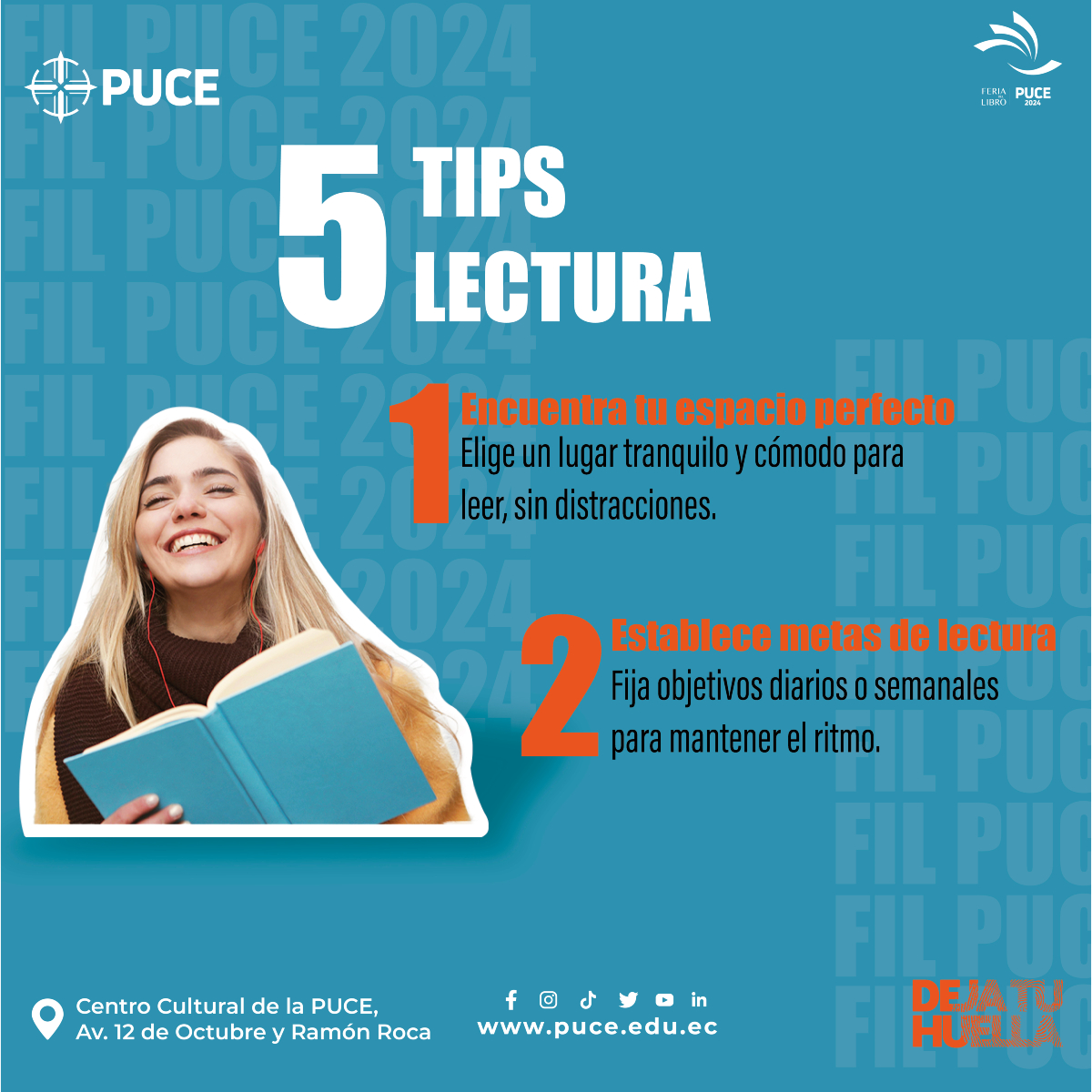 PublicaPuce's tweet photo. ¿Buscas mejorar tu experiencia de lectura? ¡Descubre nuestros tips para disfrutar cada libro al máximo! Sumérgete en la lectura con estrategias que te ayudarán a captar más detalles, explorar nuevos géneros y hacer de cada libro una aventura inolvidable. 📚✨
#fyp #FILPUCE2024 https://t.co/GOerCGaP1m