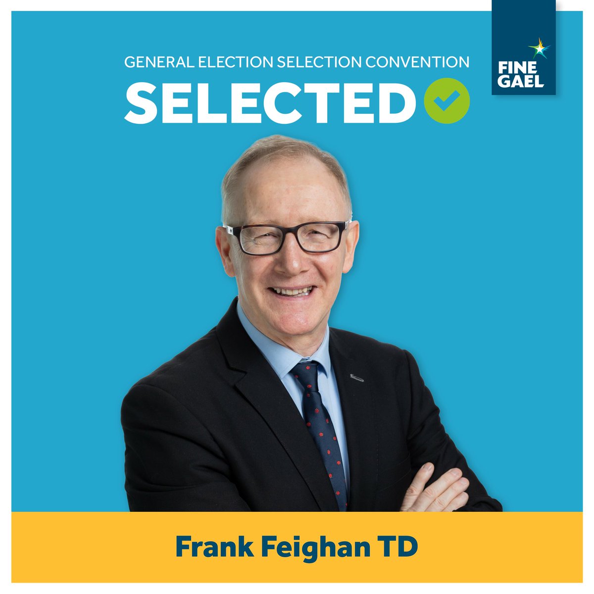 FineGael's tweet image. Congratulations to @FrankFeighan on being selected to contest the General Election in Sligo-Leitrim.