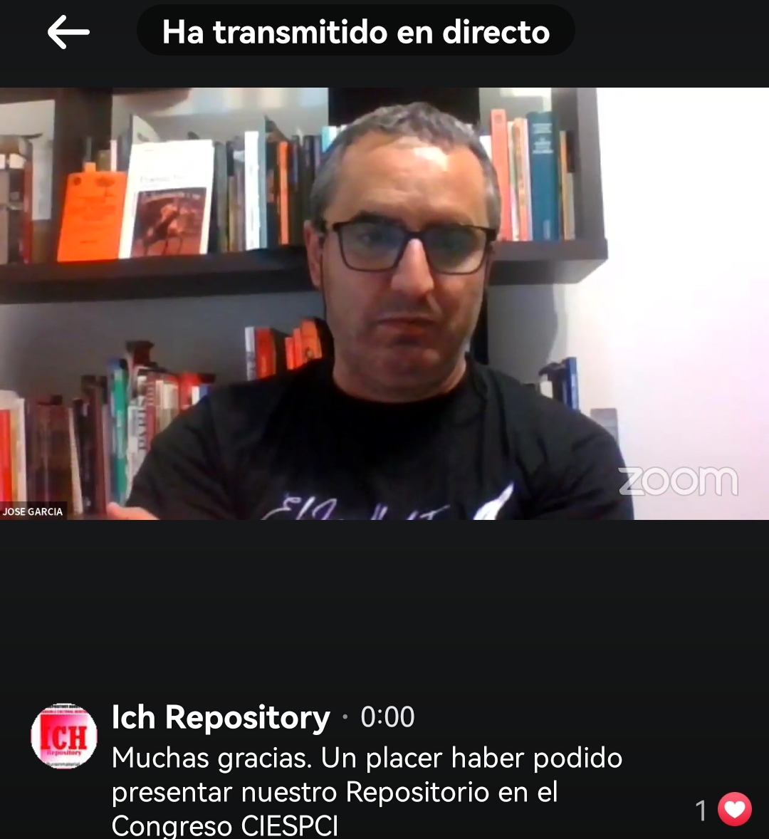 Este miércoles hemos participado en el VI Congreso Int sobre Experiencias en la Salvaguardia del Patrimonio Cultural Inmaterial <a href="/ciespci/">CIESPCI</a>  (Campeche). Hemos presentado culturainmaterial.es un Repositorio dedicado a aglutinar publicaciones referentes a la salvaguardia del pci.