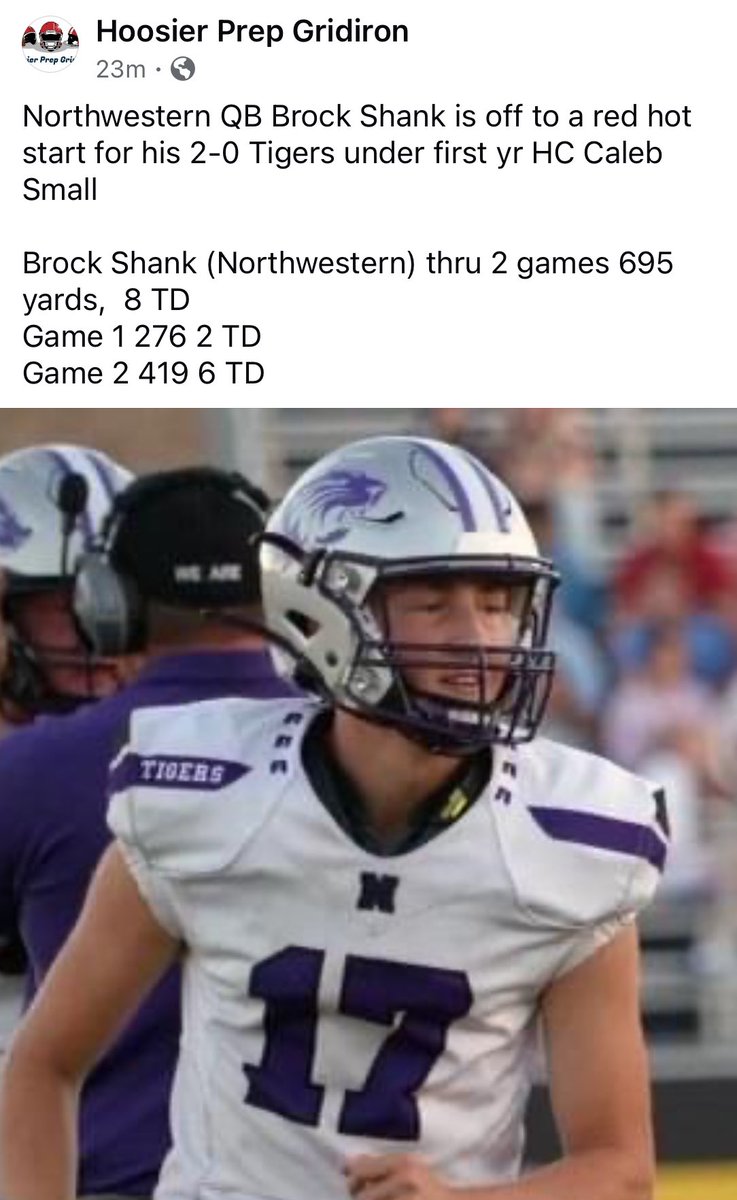 Northwestern Tigers Football tweet media