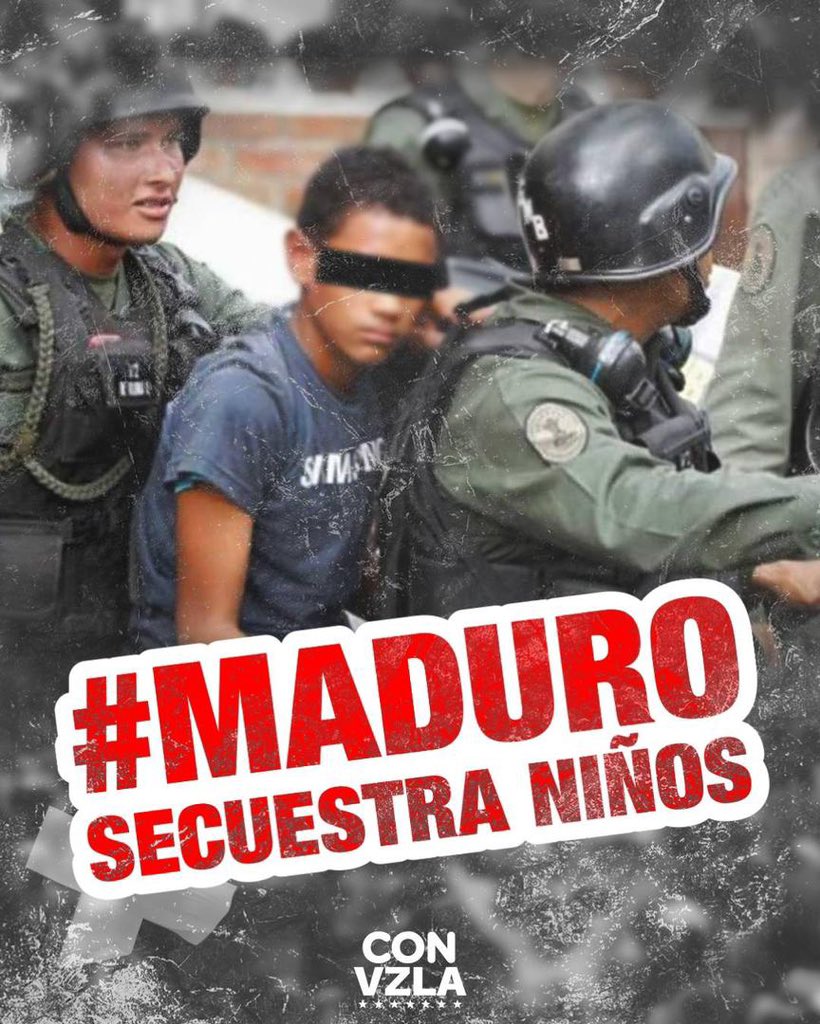 La detención arbitraria de más de 100 niños afecta visiblemente su desarrollo y sus capacidades. No son criminales, son niños con metas y aspiraciones que quieren un mejor futuro.
#MaduroSecuestraNiños