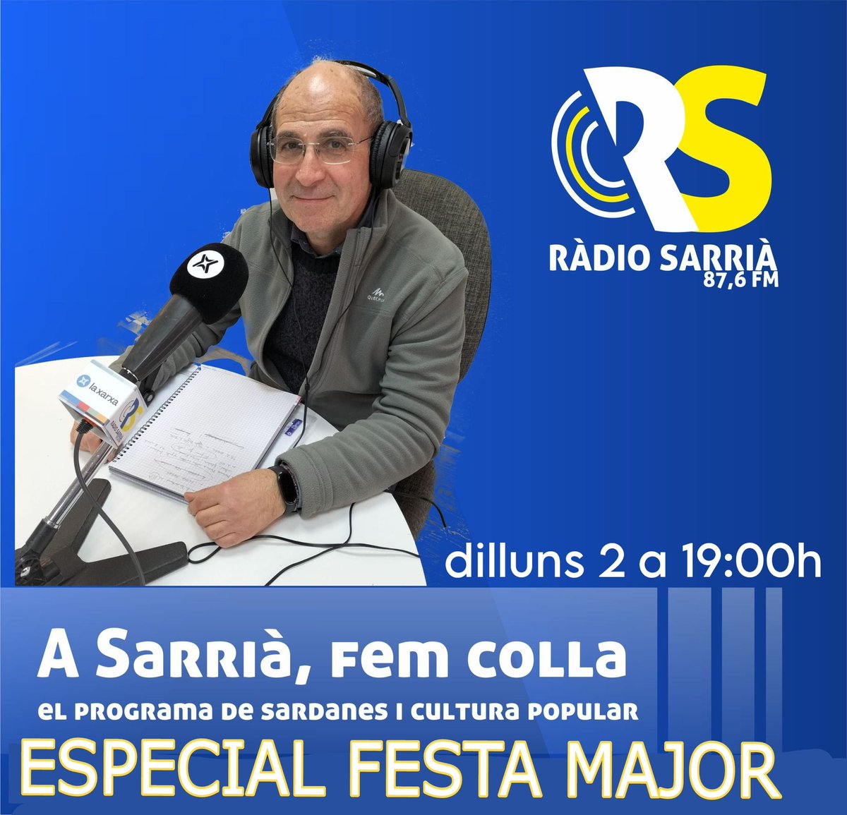 No us perdeu el programa especial  #fmsarriadeter2024 de #RadioSarria en Maties Martí entrevista a David Fernández, regidor de Festes , Jordi Dalmau, periodista i a  la família Llausàs pregoners d'enguany 
Visca la #festamajor de #sarriadeter
📻 87.6 FM
🔗 sarriadeter.cat/radio