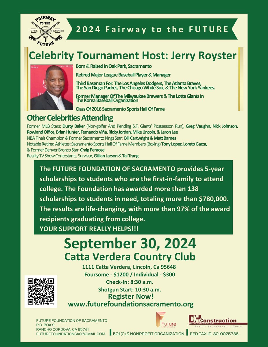 Get ready for a swingin' day at the, Fairway to the Future Celebrity Golf Tournament! 🏌️‍♂️ Join us for great golf, good vibes, and a chance to see your favorite stars on the green. Don’t miss out! ⛳️ #CelebrityGolf #TeeTime #GolfLife