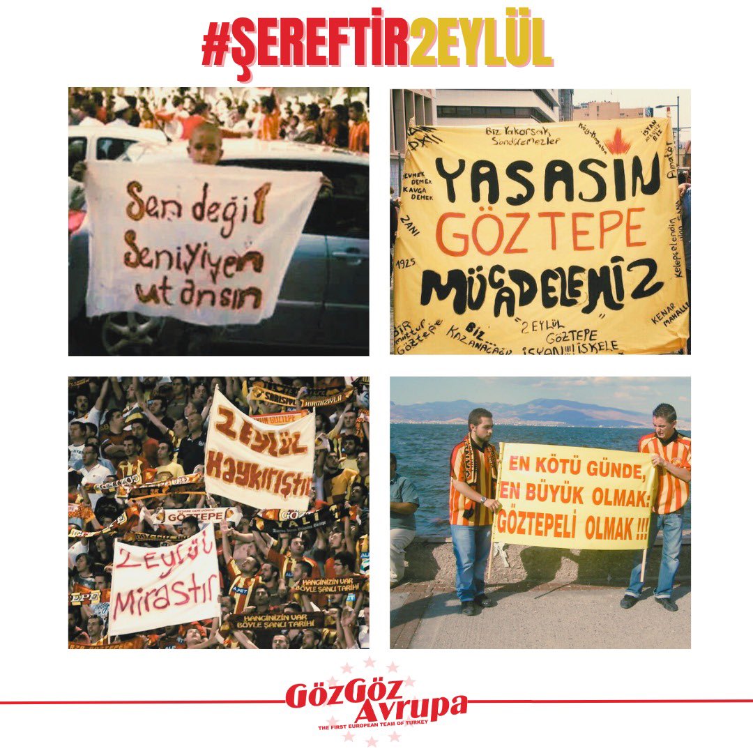 ŞEREFTİR 2 EYLÜL!
Nesillerden nesillere…
#2eylül
#Göztepe 
#gözgözavrupa