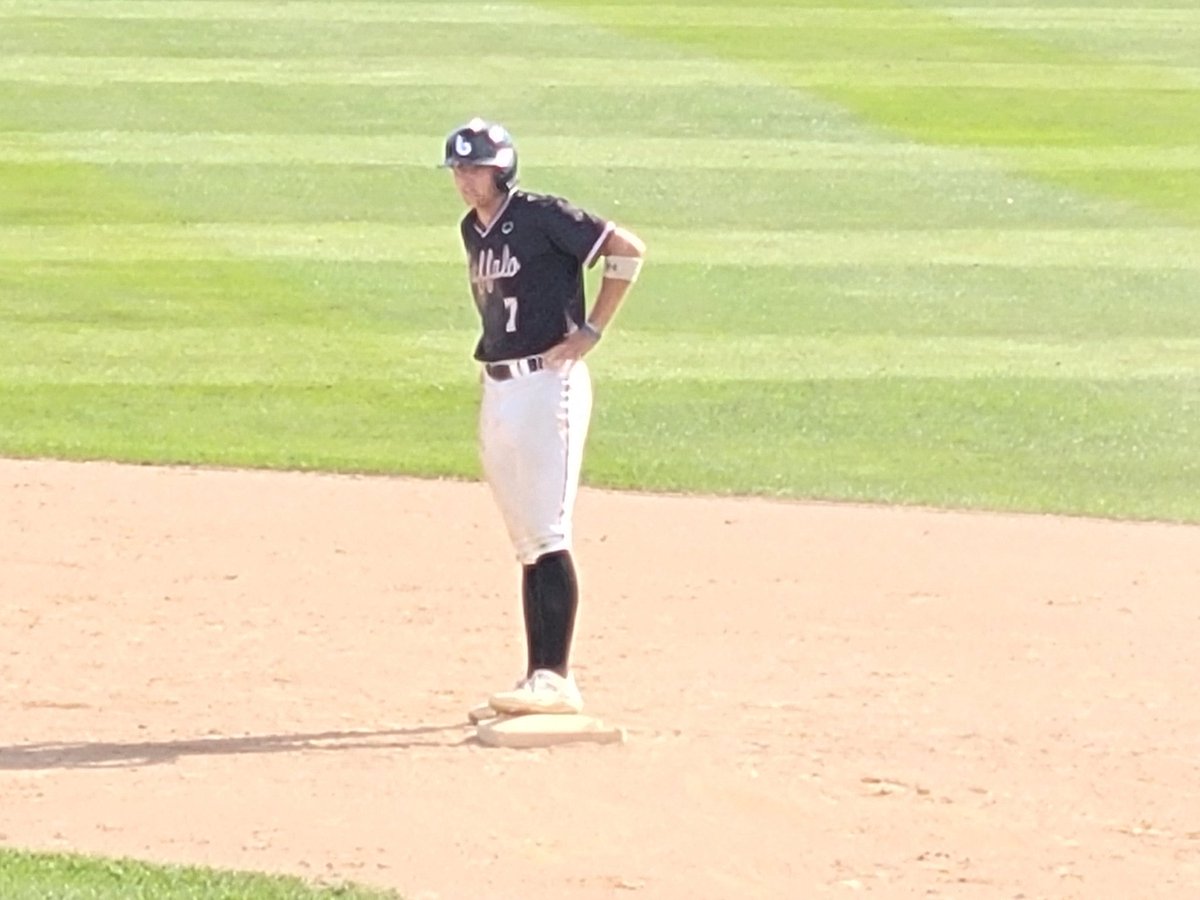 Have a game, Noah Christenson! 5 for 6 with four RBIs. His double extends the lead for Buffalo. The SS reached base all six times.

B9: Buffalo 13, Courtland 7