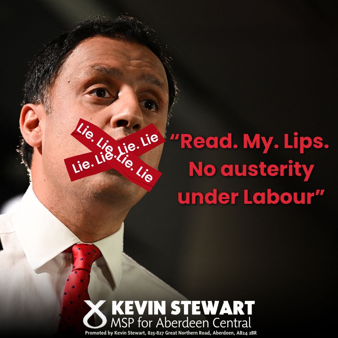 Mr Sarwar’s big, fat lie was highlighted again &amp; again this weekend.

Never forget that Labour are now the party of austerity, the party of Brexit &amp; the party of high fuel bills, which are ramping up the cost of living crisis.

Labour - change for the worse!