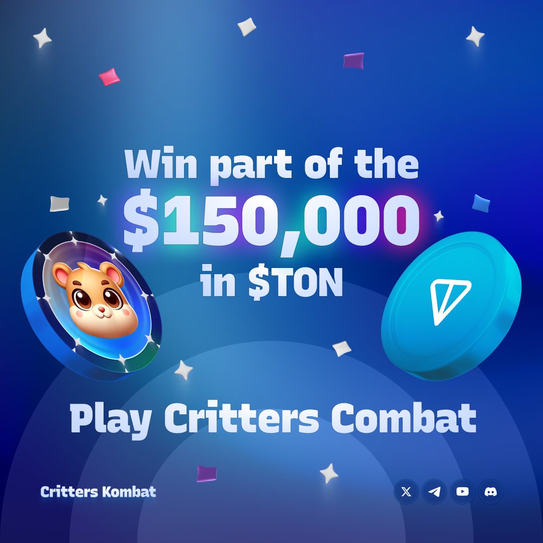 CrittersKombat's tweet photo. 🚀 Exciting News, Critters! 🚀

We’re extending the chance to earn $TON in Critters Kombat until September 13th! 🎉 

Thanks to the incredible support from our community, you’ll have more time to play, earn, and collect your rewards.

But that's not all—after the 13th, we have even more surprises in store for our amazing community! Stay tuned! 💰

#CrittersKombat #TapToEarn #TON #CryptoGaming #CBT #SurprisesComing $CBT