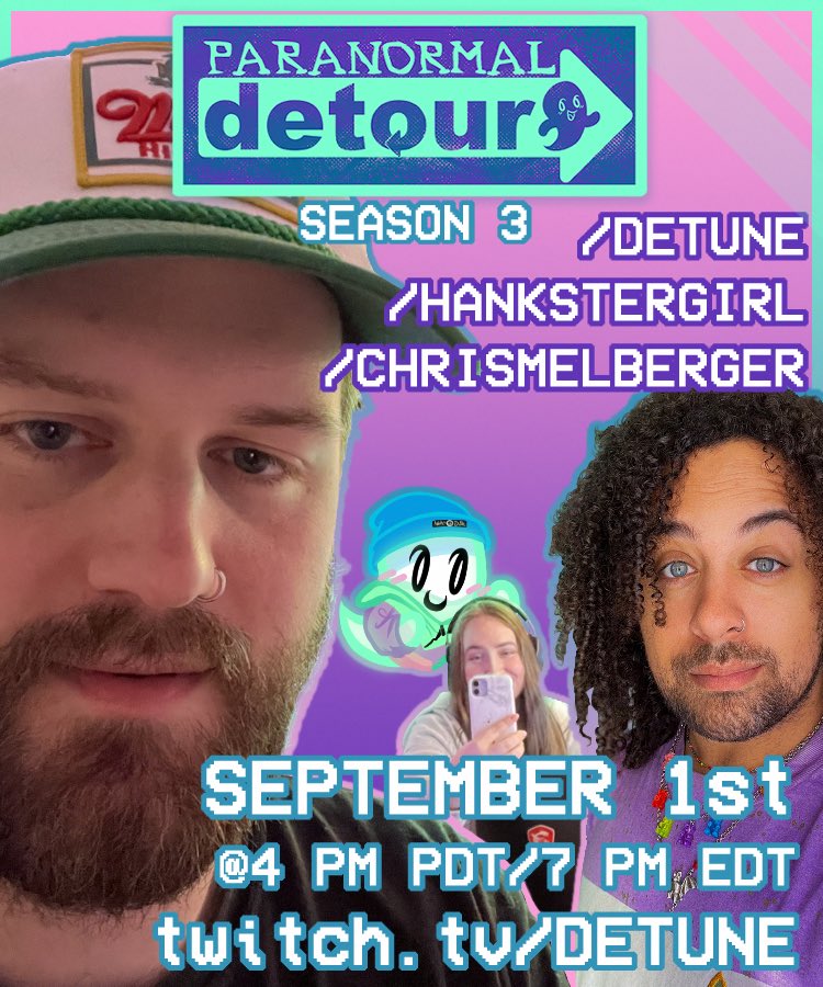 xdetune's tweet photo. TODAY PARANORMAL DETOUR RUNS IT BACK WITH CHRIS AND SAMI IN AN ALLEGEDLY MORE HAUNTED LOCATION

Today could be WAY more intense than the George Taylor House - and Sami might be Sensitive??

TONIGHT AT 7pm EST WE RUN IT BACK 

IRL GHOST HUNTING LIVE ON TWITCH https://t.co/qO97umPAnb