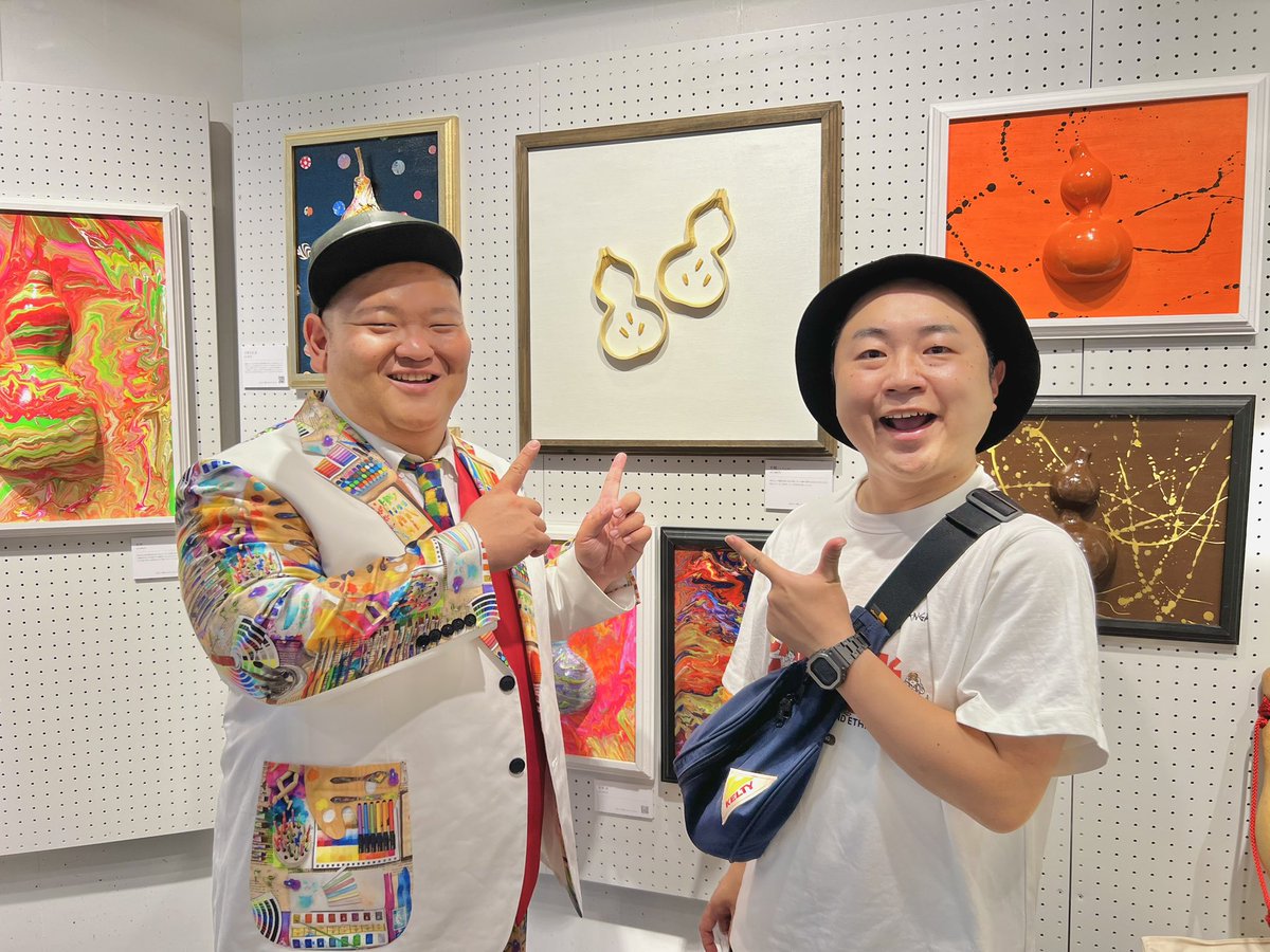 あらぽんの個展 #ひょうたん新世界 へ家族で遊びに行きました。 話を