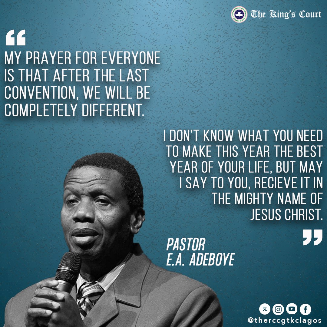 therccgtkclagos's tweet image. Let these prayers from Pastor E. A. Adeboye be with you and be reminded of his teachings of sanctification in other to reach greater heights in God.

#rccgtkclagos #rccg #pastoradeboye