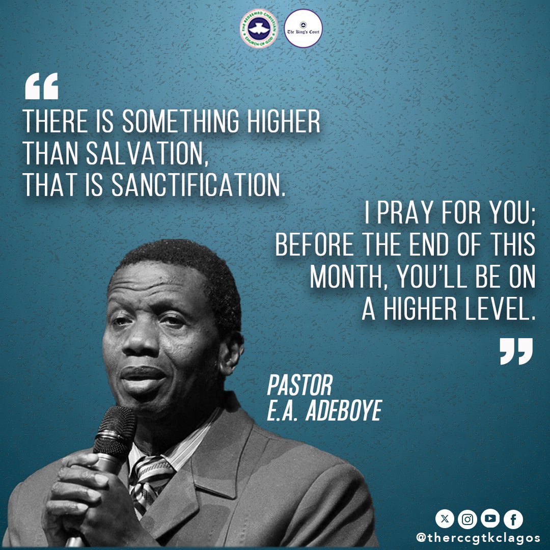 therccgtkclagos's tweet image. Let these prayers from Pastor E. A. Adeboye be with you and be reminded of his teachings of sanctification in other to reach greater heights in God.

#rccgtkclagos #rccg #pastoradeboye