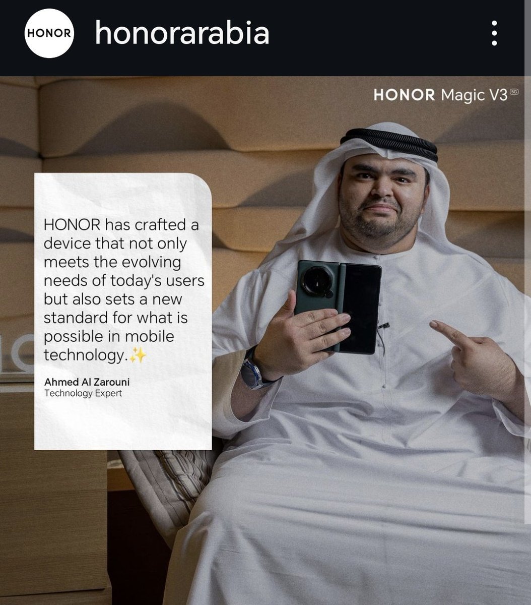 Aazarouni's tweet image. And Now
I&apos;m officially moved to Honor Magic v3

#Honor #Magic #MagicV3

The experience is Magical indeed