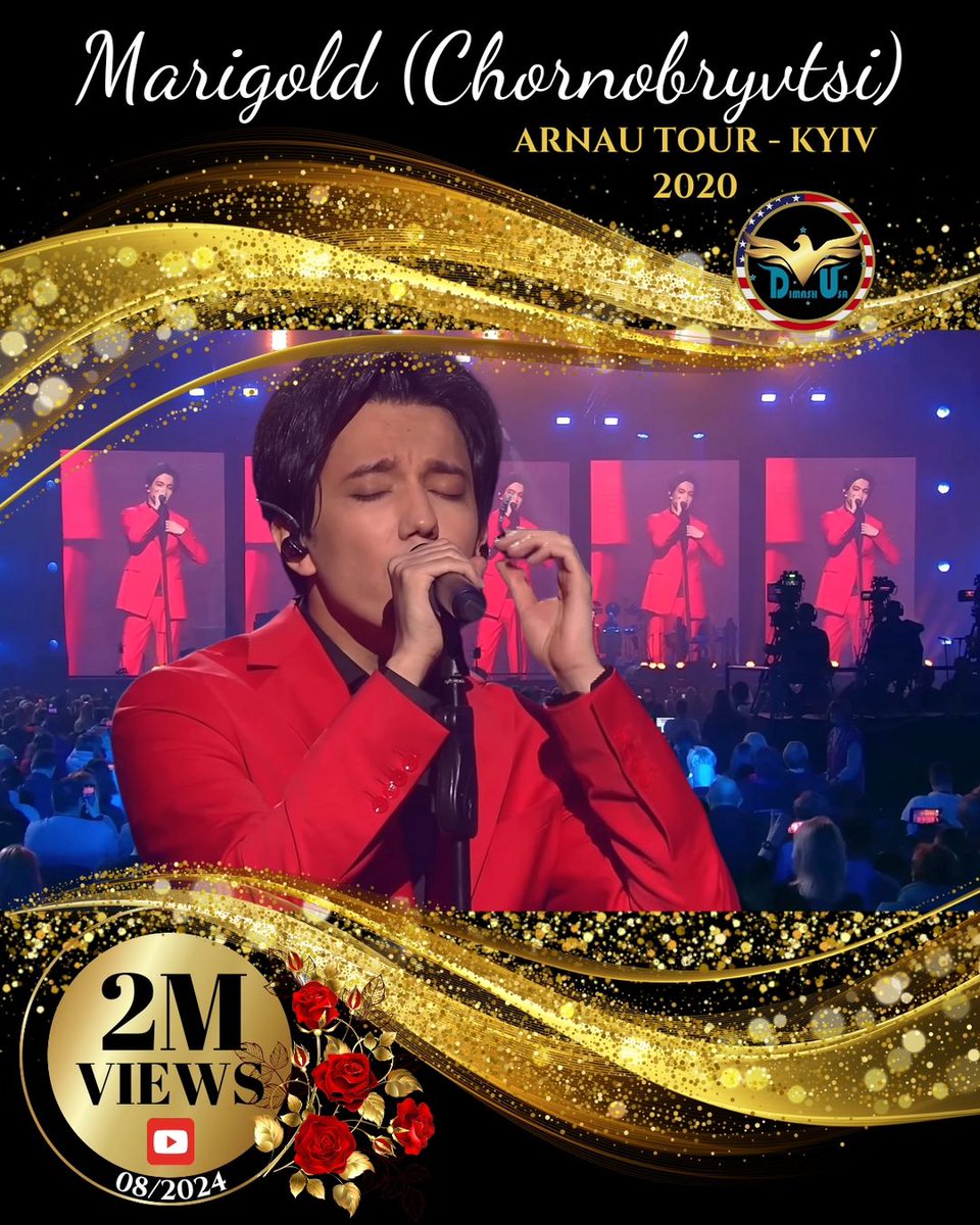 dimash_usa's tweet image. Congratulations, #Dimash 🎉

Dimash’s Arnau Tour Kyiv concert performance of Marigold (Chornobryvtsi) has reached 2 million views on Dimash's official #YouTube channel!👏💥

See this beautiful &amp;amp; emotional video here: youtu.be/Xlx2pmO3JzU 

@dimash_official 
#weloveyouintheusa