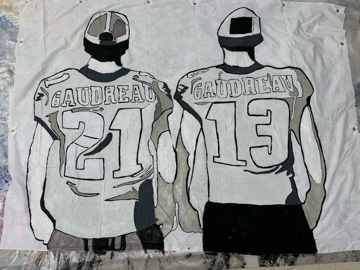 TIFOSWEAT's tweet image. We created and displayed this on the center capo stand last night to honor Johnny and Matthew Gaudreau. Our hearts go out to their families.