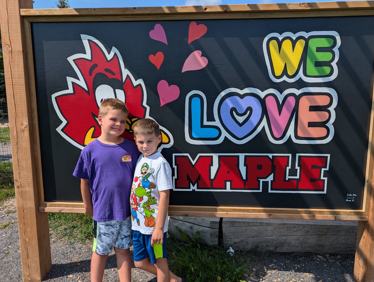 Go check out the new beautiful murals <a href="/EcoleMaple_LDSB/">École Maple Elementary School</a>! Great work <a href="/laurmcew/">Lauren McEwen</a>, Autumn &amp; Sean! <a href="/LaSalle_LDSB/">La Salle Secondary</a>