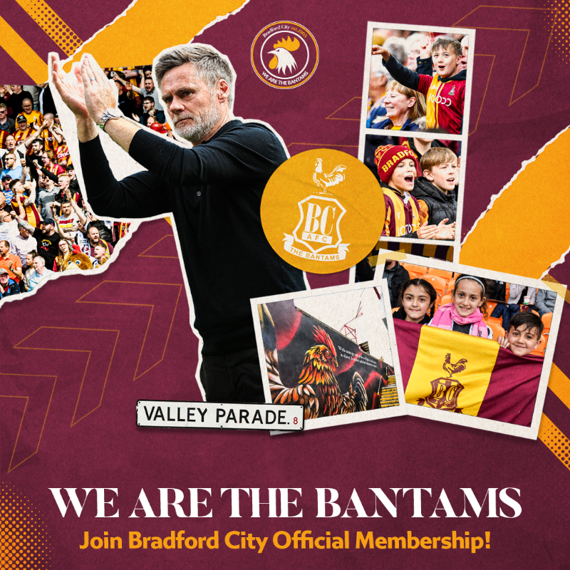 officialbantams's tweet photo. 100 City Points, bespoke welcome pack, access to exclusive stories and content, and loads more! ❤️💛

Become an official #BCAFC member today and access all of these amazing benefits. 🐓👇