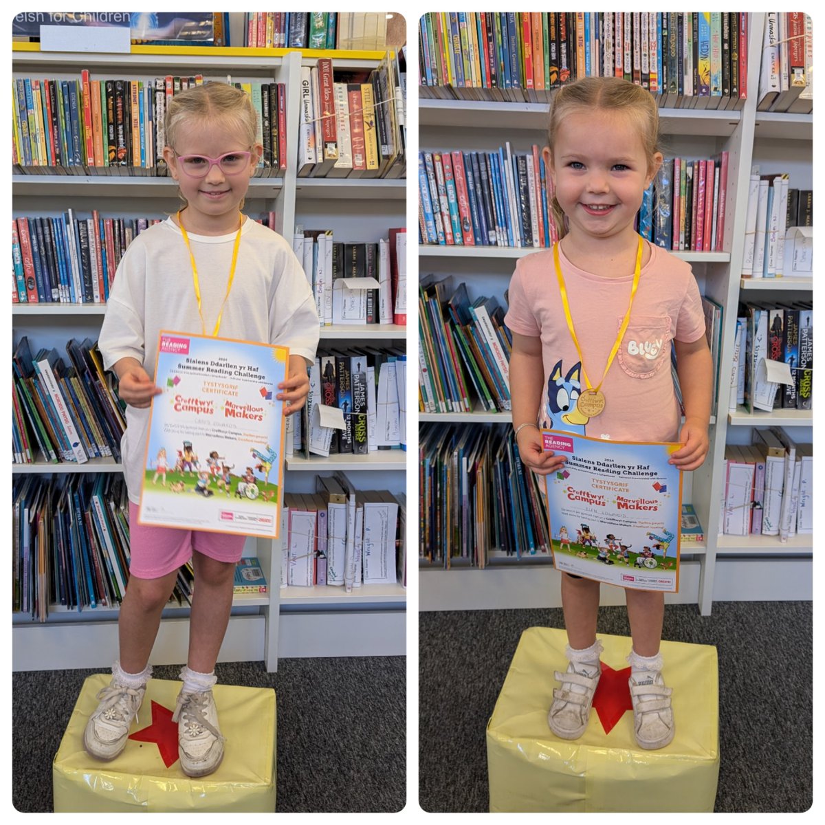 EmmaEdward92347's tweet photo. Wedi cwblhau y sialens darllen. Rydyn ni wedi cael haf llawn darllen 🥰📖 @ysgolbroallta @YstradMynachLib @shuni1983 https://t.co/qEuie2X437