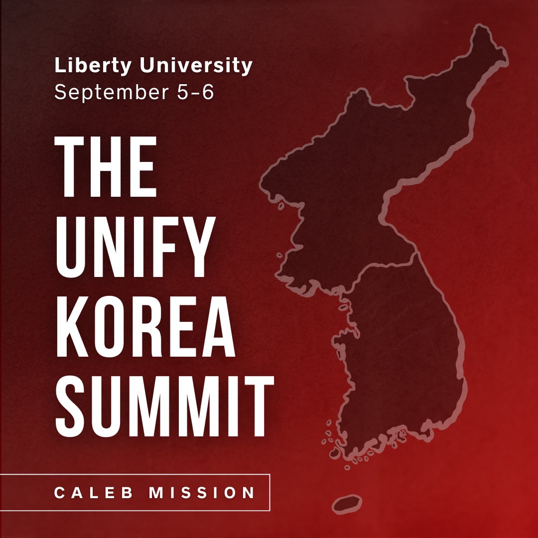 Pastorkim_Caleb's tweet photo. Caleb Mission invites you to the Unify Korea Summit at Liberty University with Seungeun Kim.
Please join us in praying for the North Korean people by sharing this information with those residing in the Liberty University area.
#libertyuniversity #beyondutopia #calebmission https://t.co/viR5hhYvXe