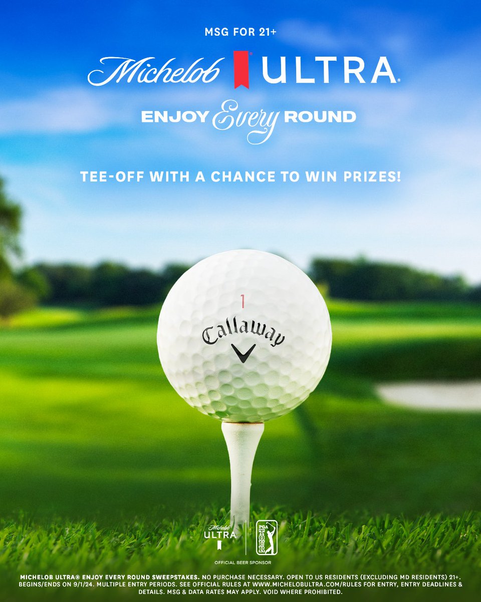 Michelob ULTRA (@michelobultra) on Twitter photo Wouldn't be surprised if they found some of these balls on the moon. 🚀🌕 Time to re-up.
Reply with #ULTRAEnjoyEveryRound and #Sweepstakes to enter for your chance to win a 3 pack of <a href="/CallawayGolf/">Callaway Golf</a> Chrome Tour X Triple Track Golf Balls. Wouldn't be surprised if they found some of these balls on the moon. 🚀🌕 Time to re-up.
Reply with #ULTRAEnjoyEveryRound and #Sweepstakes to enter for your chance to win a 3 pack of <a href="/CallawayGolf/">Callaway Golf</a> Chrome Tour X Triple Track Golf Balls.