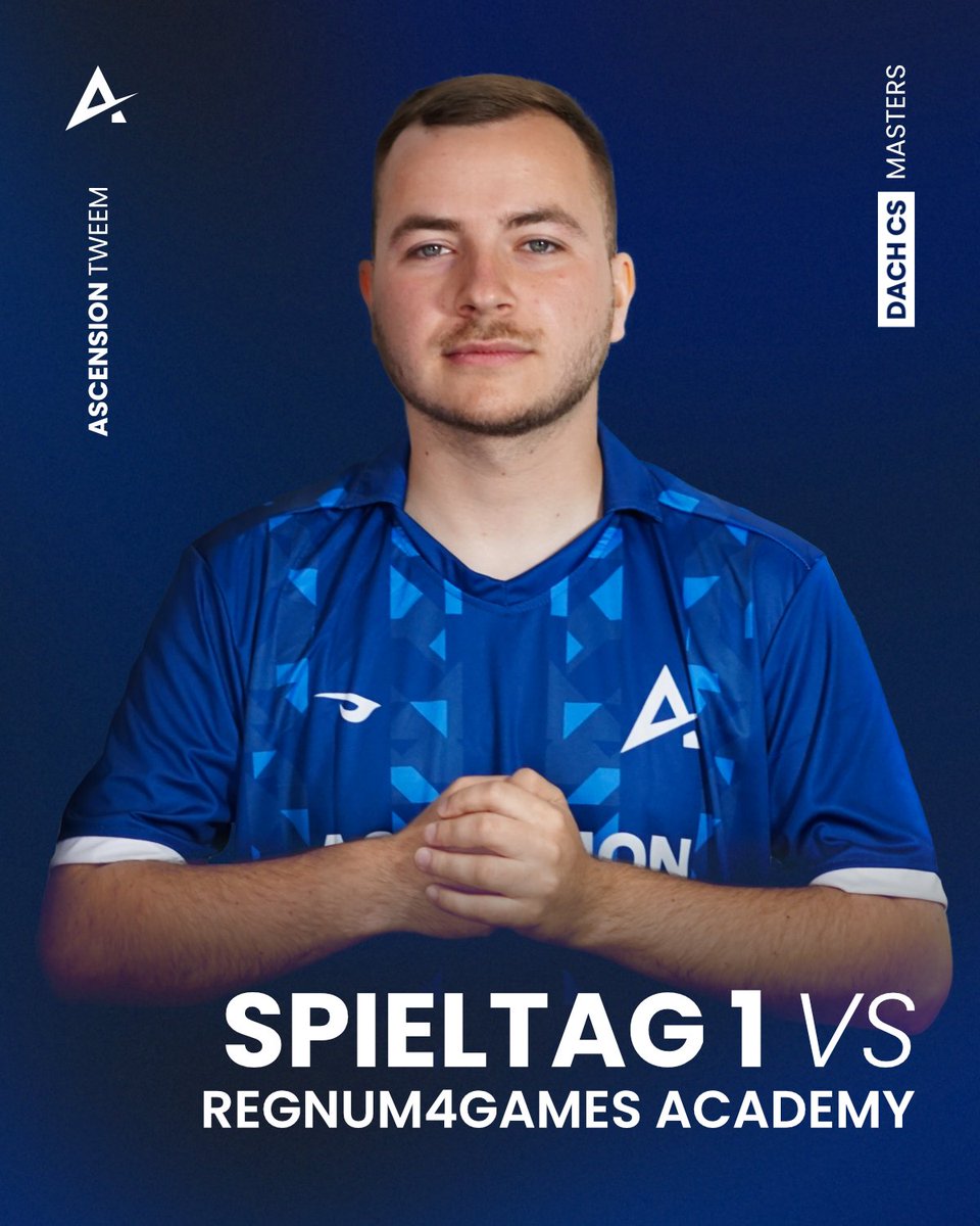 Ascension (@ascensioncs2) on Twitter photo Heute steht unser erstes <a href="/dachcs/">DACH CS Masters</a> #DACHCSMasters Spiel gegen <a href="/regnum4games/">regnum4games</a> Academy in der Spielklasse 3 steht an! 💥
🆚 <a href="/regnum4games/">regnum4games</a> Academy
🕐 20:00 Uhr
📺 twitch.tv/dach_cs2
Auf ein gutes Spiel, Have Fun! 🤩 Heute steht unser erstes <a href="/dachcs/">DACH CS Masters</a> #DACHCSMasters Spiel gegen <a href="/regnum4games/">regnum4games</a> Academy in der Spielklasse 3 steht an! 💥
🆚 <a href="/regnum4games/">regnum4games</a> Academy
🕐 20:00 Uhr
📺 twitch.tv/dach_cs2
Auf ein gutes Spiel, Have Fun! 🤩