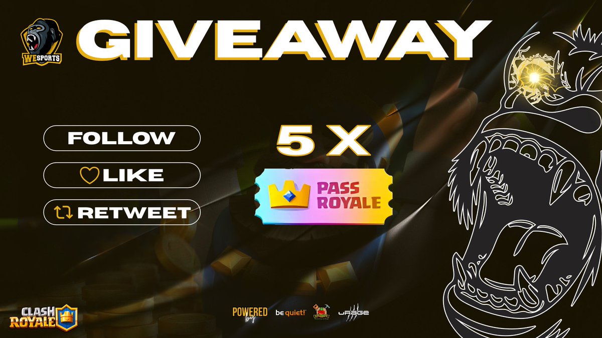 WeSports Mobilegaming (@wesports_cr) on Twitter photo As our roster is now part of @WeSports_AoE, we are happy to announce that we are giving away 5 Diamond Passes.
The Giveaway ends on 09.09.24 at 9PM CEST.
To participate:
- Like this Post
- Repost this Post
- Follow <a href="/WeSports_CR/">WeSports Mobilegaming</a>
Good luck to everyone! 🫶
#Giveaway #ClashRoyale As our roster is now part of @WeSports_AoE, we are happy to announce that we are giving away 5 Diamond Passes.
The Giveaway ends on 09.09.24 at 9PM CEST.
To participate:
- Like this Post
- Repost this Post
- Follow <a href="/WeSports_CR/">WeSports Mobilegaming</a>
Good luck to everyone! 🫶
#Giveaway #ClashRoyale