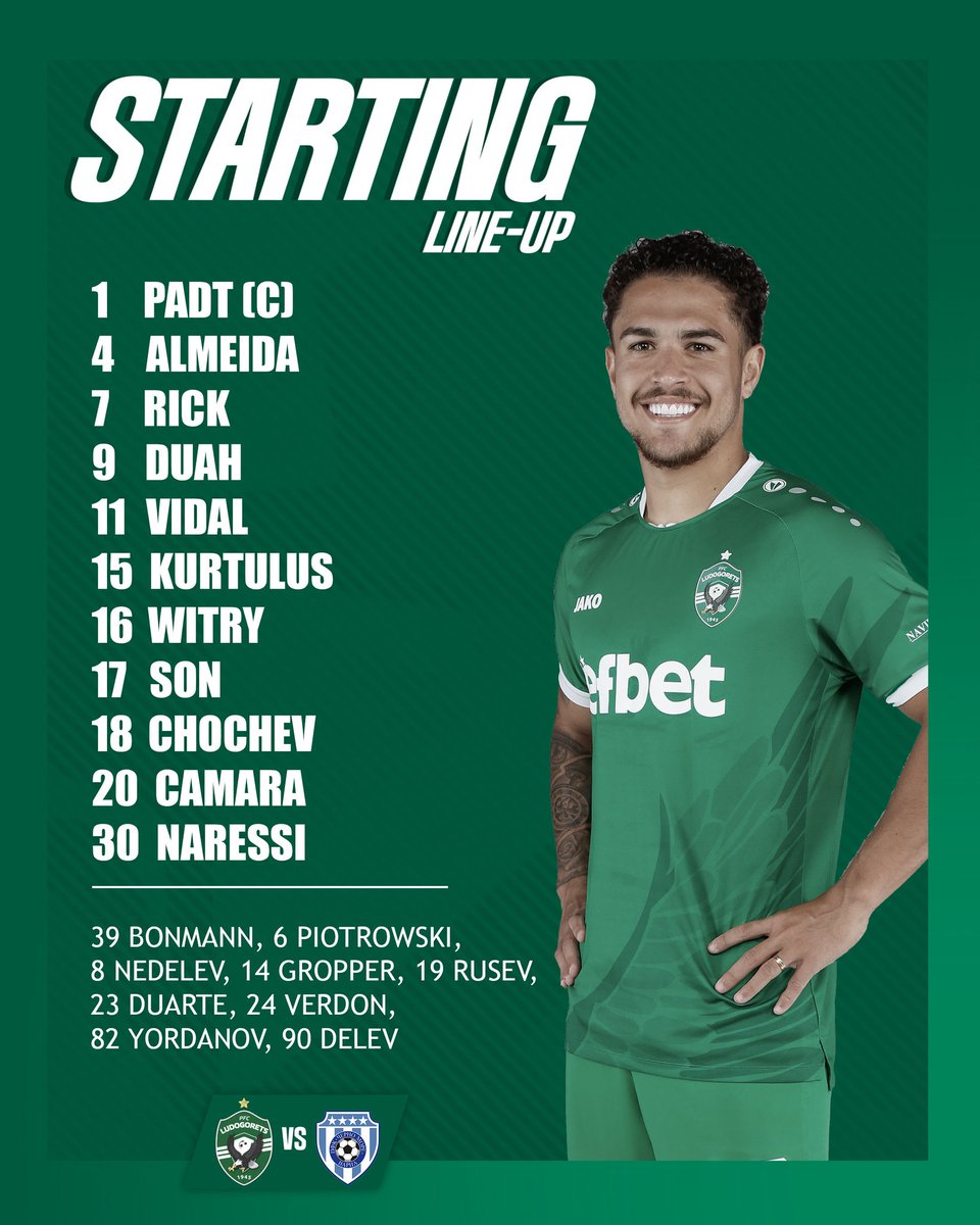 📋 | Cherno More maçında ilk 11'imiz.

#Ludogorets #EfbetLiga