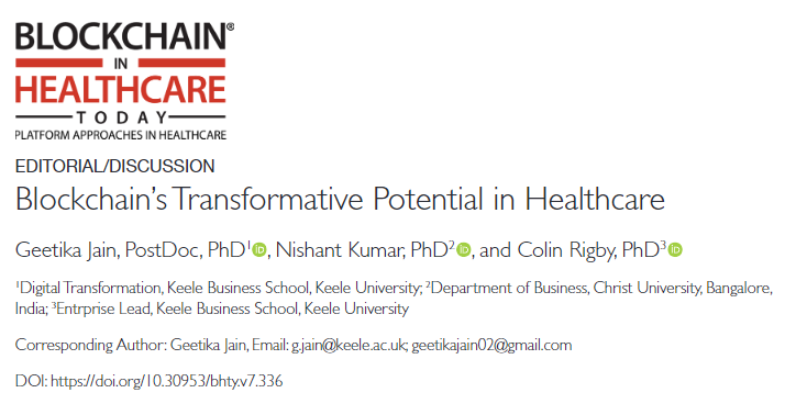 BHTYJournal's tweet photo. >>> New in #BHTY
Blockchain's Transformative Potential in Healthcare | Blockchain in Healthcare Today https://t.co/kWTqzIF7fS
#blockchain #electronichealthrecords #EHR #blockchainimplementation #blockchainperformance #blockchaintechnology #healthcaredataexchange #smartcontracts https://t.co/ZoFpbWjrFF