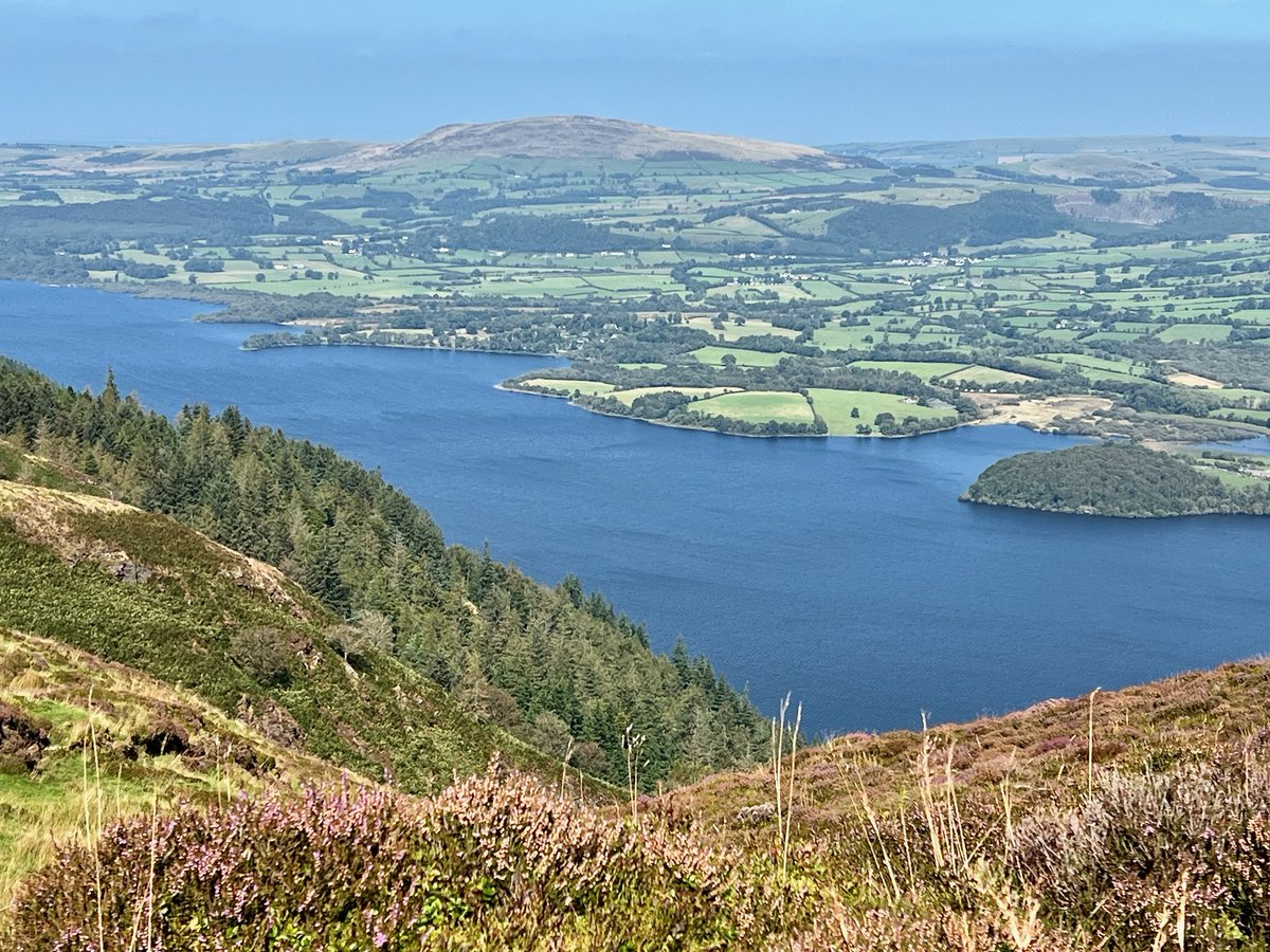 22 hiking miles for me this week.  Yesterday was easily the best day: here's a view over Bassenthwaite Lake from Barf (too hazy to see the Solway coast, though). #LakeDistrict #nhs1000miles