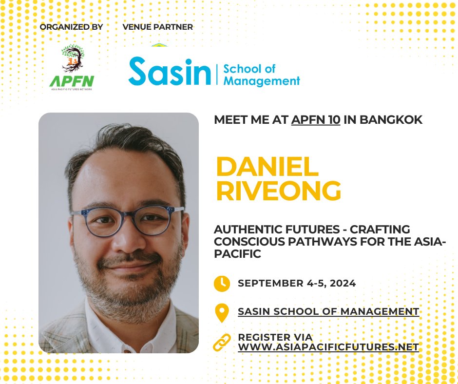 FYI - I'll be in Bangkok Tuesday-Friday, and sharing about climate foresight and agrifood systems, plus future of governance. And then off to Jakarta after that for some Indonesian and ASEAN- related foresight events on food security and future of science and technology.
