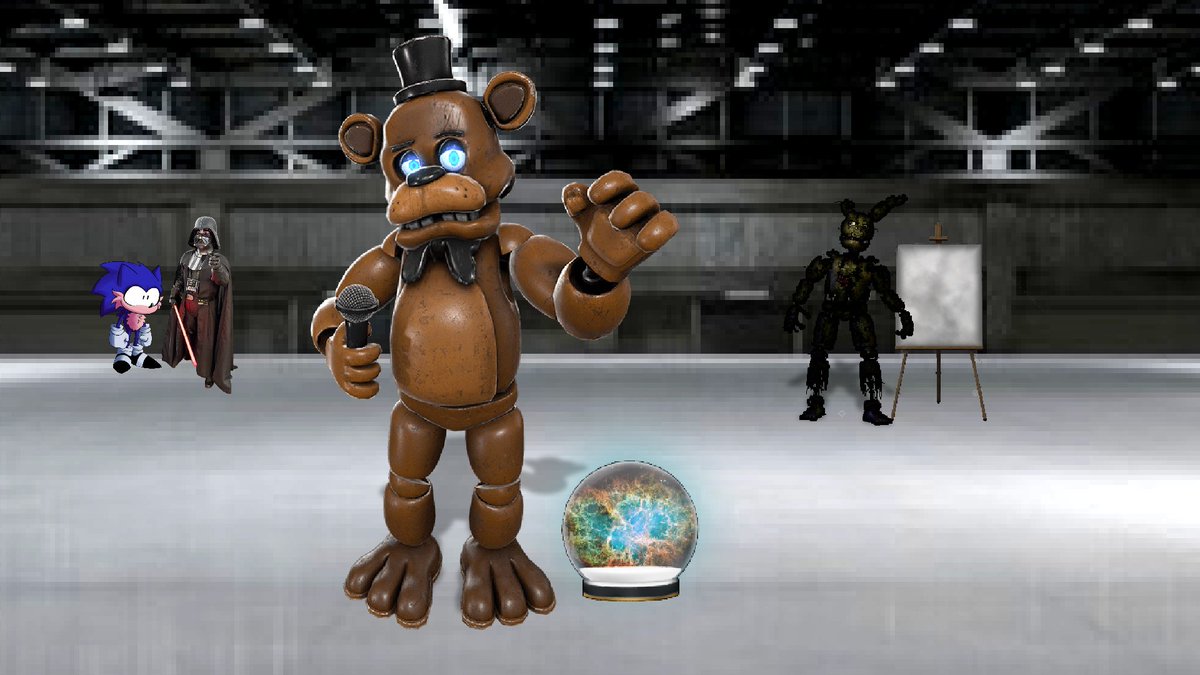SadFreddyFNAF's tweet photo. #ParodyConEvent
Hi guys. I got my own booth where you can look at this shiny thing. Don't touch it though, because it's actually a supernova trapped inside a snow globe and touching it could actually end the fucking world. Anyway how you all doing? https://t.co/IvUCuJ9yGn