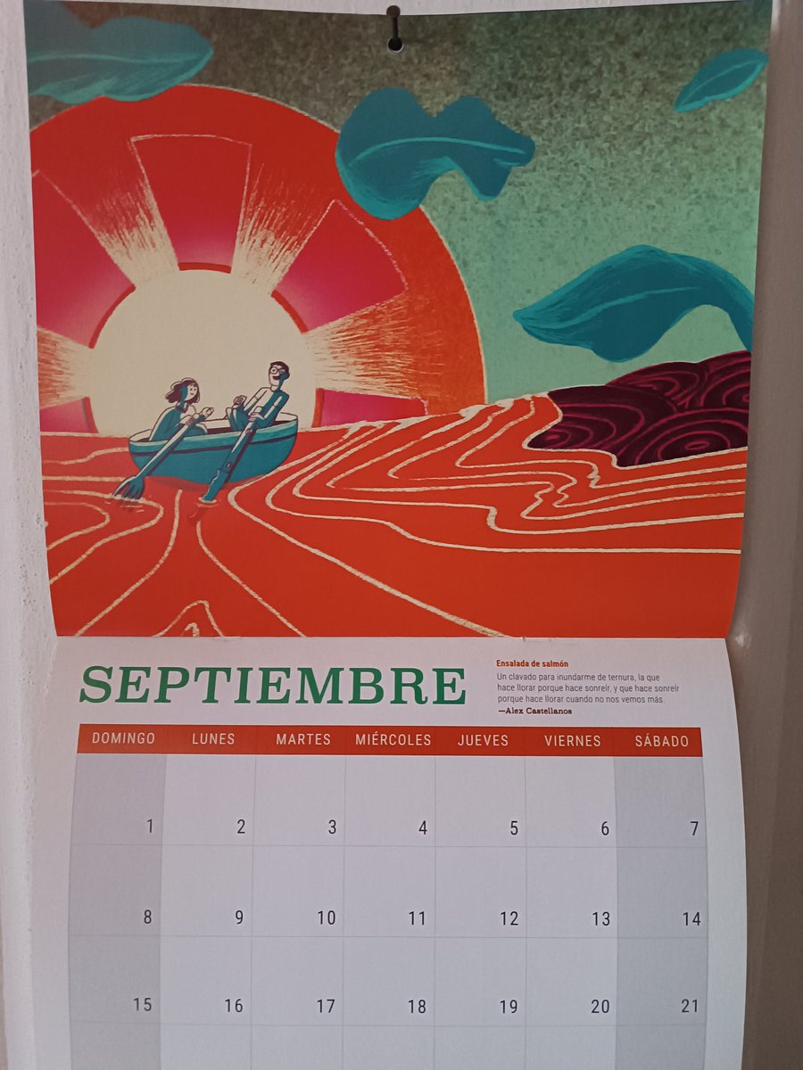 No olviden cambiar el calendario y tratar de que el dibujo sirva para quitarles un poquito lo tristes.