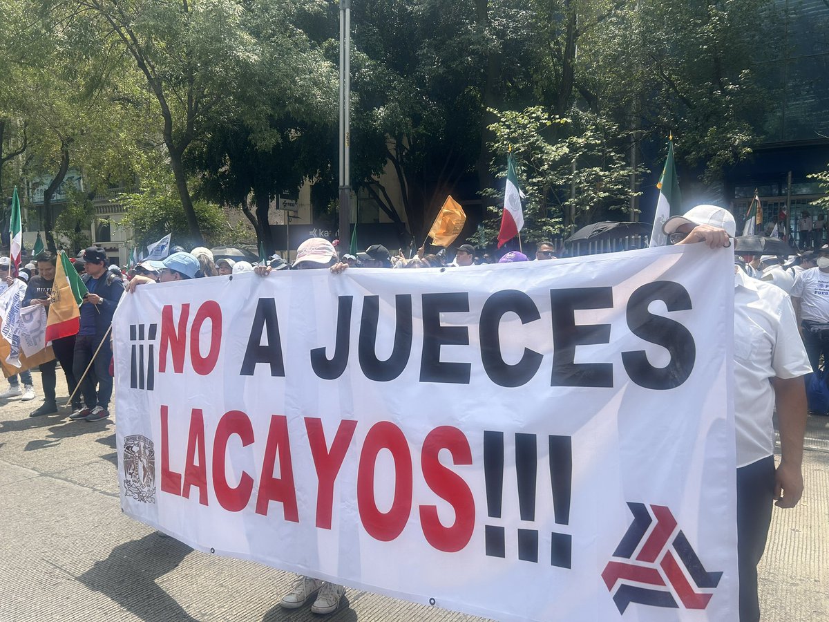 Estudiantes informados no quieren jueces  lacayos.
A quién más que a ellos les conviene poder  ser jueces recién egresados, pero se oponen, saben que no es lo mejor para México.
#NoALaReformaJudicial 
#TodosSomosPoderJudicial