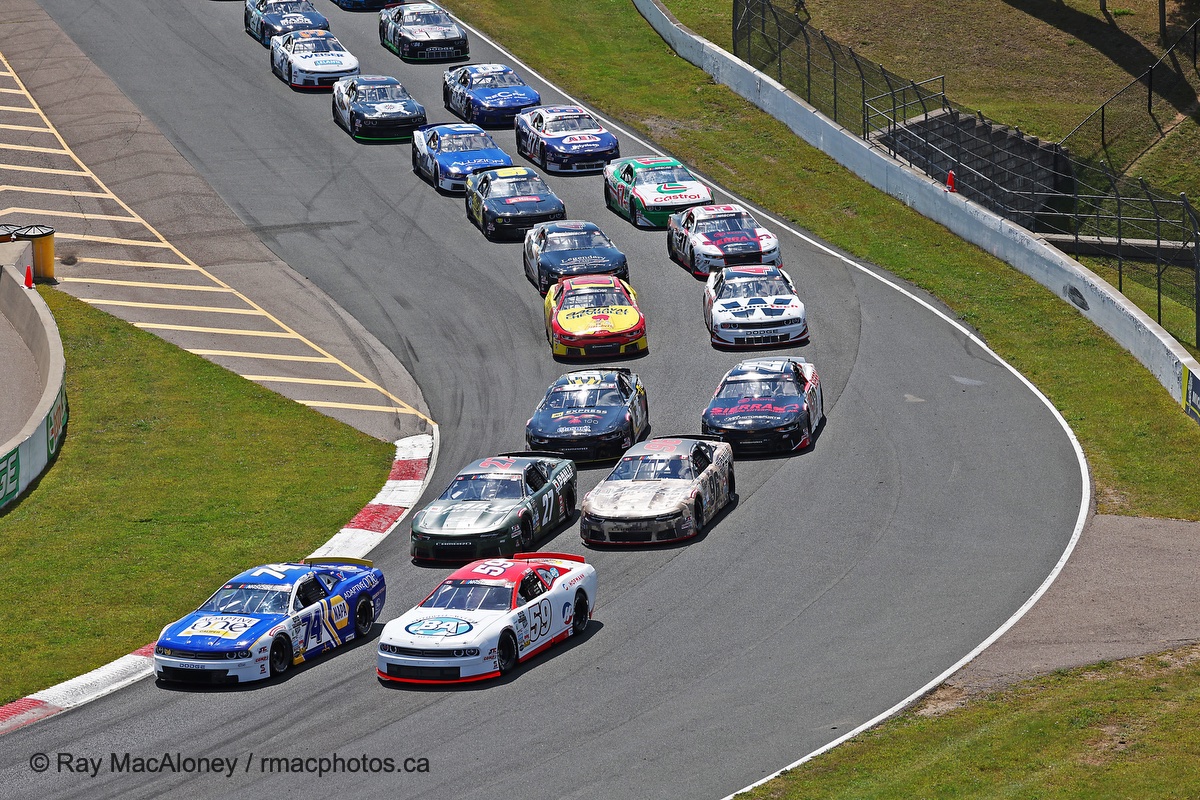 Currently we are under a red flag here at <a href="/CTMPOfficial/">CTMP</a> after an incident in turn 3.  This photo is from the field heading to the start line to take the green flag. <a href="/NASCARCanada_/">NASCAR Canada</a> #weathertech200  <a href="/RaceCanada_ca/">RaceCanada.ca</a> @nascar