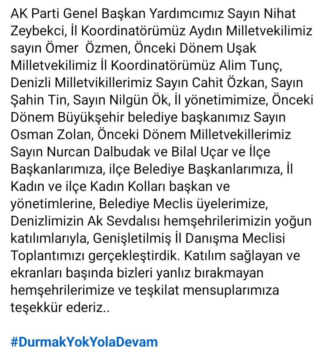 akpartidenizli's tweet photo. Ak Parti Denizli Genişletilmiş İl Danışma Meclisi Toplantısı. https://t.co/SmuAEuE3lm