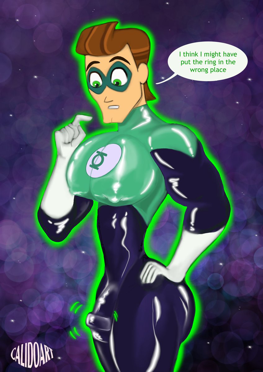 Calidoart's tweet photo. Hello everyone!
I’ve been busy these days but I made it to give you some new stuff, this time @pokechampash5 asked me for a request so here it is! 
Hal Jordan from DC super hero girls, he got a little confused down there!
🍊 
#GreenLantern #DC_Comics https://t.co/fkIxYSktcU
