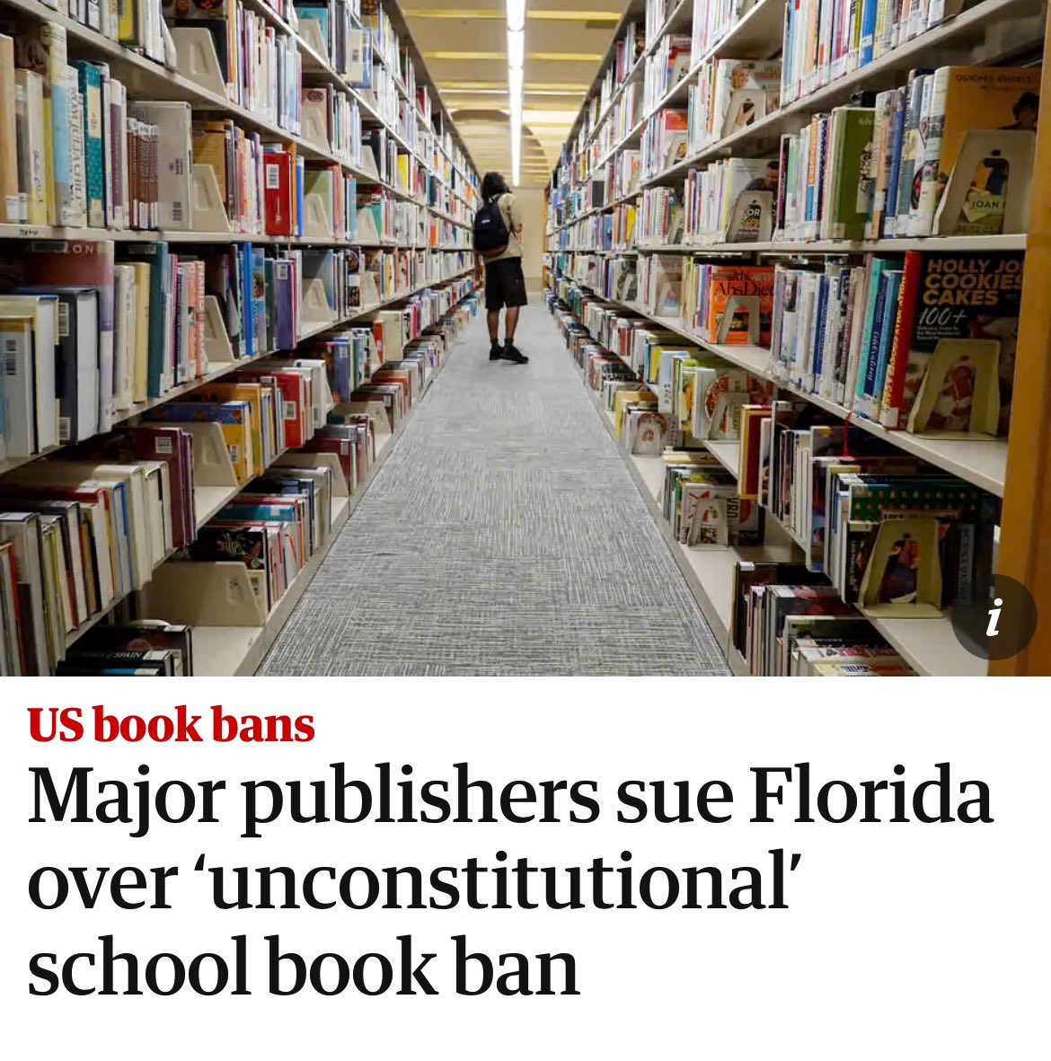 ArtCandee's tweet image. The 6 largest publishers in the country, PRH, Hachette Book Group, HarperCollins Publishers, Macmillan Publishers, Simon &amp;amp; Schuster, and Sourcebooks, are all suing the state of Florida for censorship.

They’re claiming Ron DeSantis’ new law is unconstitutional and has unfairly…