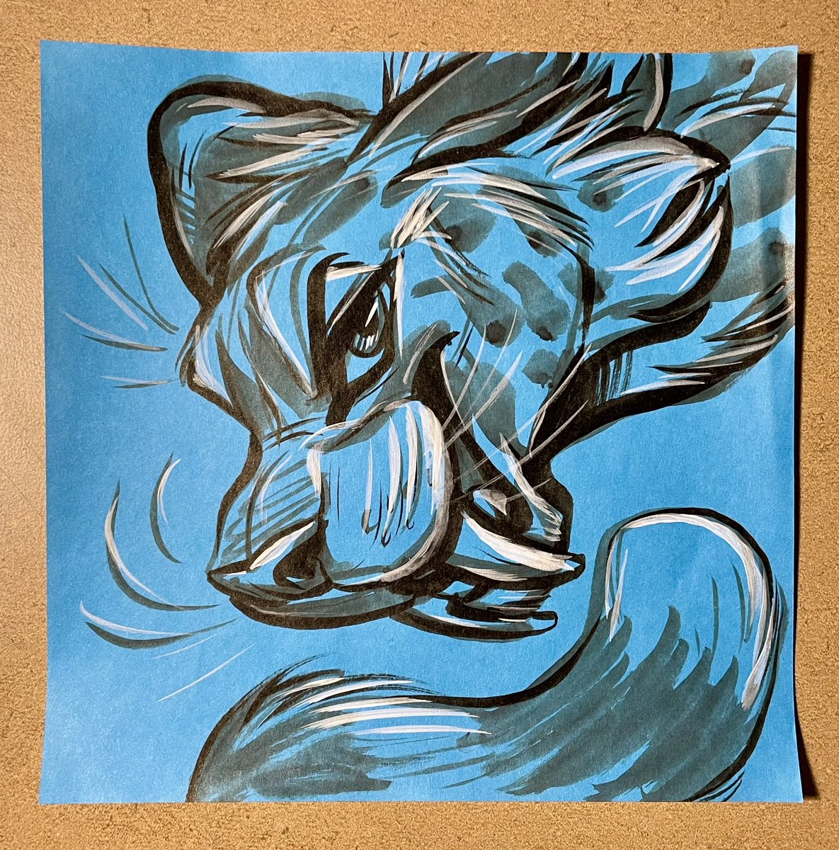 KeoviArt's tweet image. I especially love working with just three colors on toned paper, and it’s even more fun with the bright colours of origami paper. 

It had been too long, so I indulged myself and made a small series of them for the AC art show earlier this summer, and had such a blast!