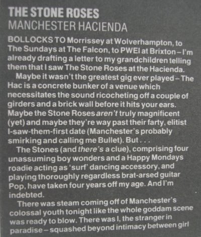 sosallycinnamon's tweet photo. An NME review of the stone roses, 11th March 1989 https://t.co/4rI3BRA2Mm